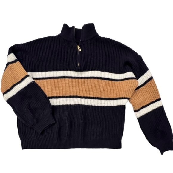 BUNDLE 3 FOR $18 SHEIN Plus Frenchy Colorblock Half Zip Sweater Size 2XL - Picture 1 of 11